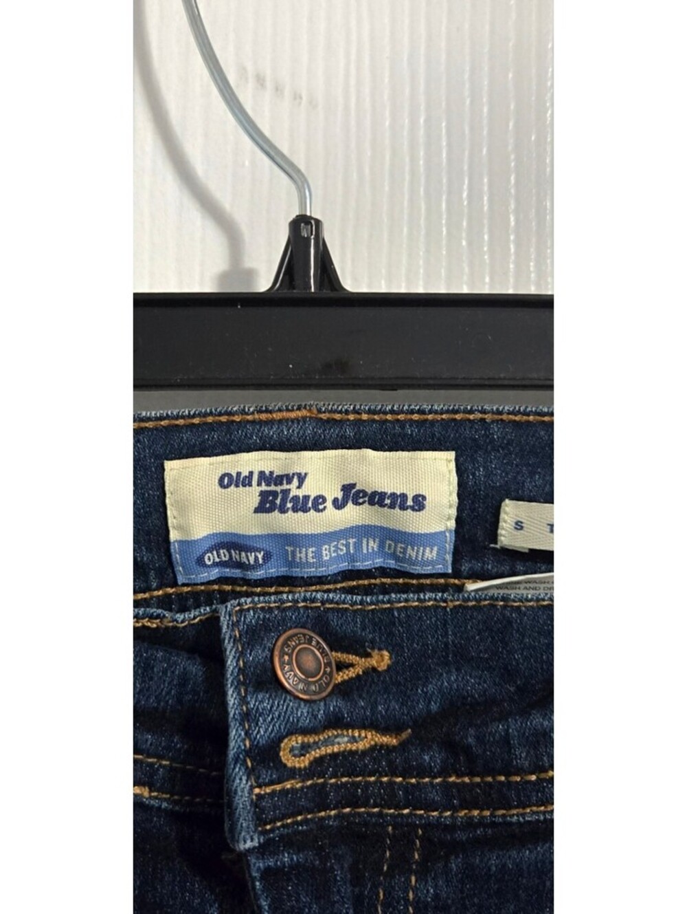 Vintage Old Navy Y2K Jeans Front Seam Flare Bootcut Dark Wash Stretch Size 12 - Picture 13 of 14